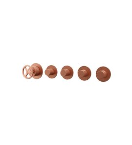 Remer Chrono Bateria wannowo-natryskowa podtynkowa 4-drożna - element zewnętrzny Brushed Copper CH98D4PWBRP