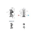 Hotbath Archie Bateria natryskowa podtynkowa z przełącznikiem 2-drożnym - element zewnętrzny Brushed Copper PVD AR129.BCP