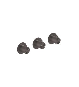 Hotbath Archie Bateria natryskowa termostatyczna podtynkowa z dwoma zaworami - element zewnętrzny Gun Metal PVD AR7067.BGP