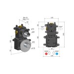 Hotbath Archie Bateria natryskowa termostatyczna podtynkowa z 1 zaworem odcinającym - element zewnętrzny Gun Metal PVD ARHR1.BGP