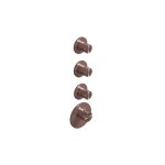 Hotbath Archie Bateria natryskowa termostatyczna podtynkowa z 3-drożna - element zewnętrzny Brushed Copper PVD ARHR3.BCP