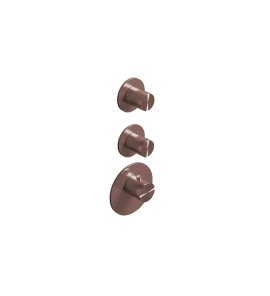 Hotbath Archie Bateria natryskowa termostatyczna podtynkowa z 2-drożna - element zewnętrzny Brushed Copper PVD ARHR2.BCP