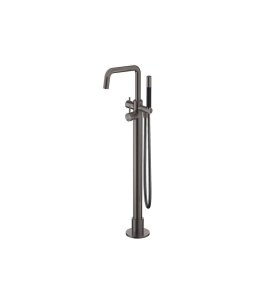 Hotbath Archie Bateria wannowa wolonostojąca ze słuchawką prysznicową i wężem prysznicowym Gun Metal PVD AR087.BGP