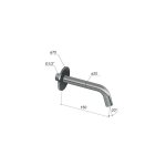 Hotbath Archie Wylewka umywalkowa podtynkowa 150 mm Gun Metal PVD AR096-15.BGP
