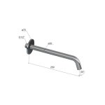 Hotbath Archie Wylewka umywalkowa podtynkowa 250 mm Steel Brushed AR096-25.IX