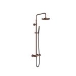Hotbath Archie Zestaw prysznicowy termostatyczny z deszczownicą ø 200 mm i słuchawką prysznicową Brushed Copper PVD SDS31.BCP