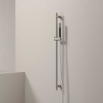 Hotbath Archie Drążek prysznicowy ze słuchawką, wężem PVC Steel Brushed AR319.IX