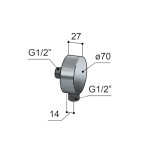 Hotbath Archie Przyłącze kątowe Gun Metal PVD AR500.BGP