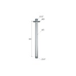 Hotbath Archie Ramię sufitowe do deszczownicy 300 mm Gun Metal PVD AR453.BGP