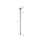 Hotbath Archie Ramię sufitowe do deszczownicy 500 mm Gun Metal PVD AR454.BGP