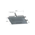 Hotbath Archie Deszczownica podtynkowa sufitowa z kaskadą 500x500 mm Steel Brushed AR142.IX