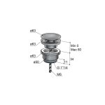 Hotbath Archie Korek typu klik-klak Brushed Copper PVD AR710.BCP