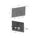 Hotbath Archie Przycisk do Geberit Sigma z mocowaniem magnetycznym Steel Brushed ARA321.IX