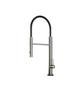      Hotbath Fellow Bateria kuchenna z wyciąganą wylewką dwufunkcyjną Steel Brushed FKM11.IX WYPRZEDAŻ MAGAZYNOWA!!