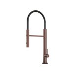 Hotbath Fellow Bateria kuchenna z wyciąganą wylewką dwufunkcyjną Brushed Copper PVD FKM11.BCP