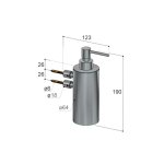 Hotbath Archie Dozownik mydła płynnego ścienny Gun Metal PVD ARA09.BGP