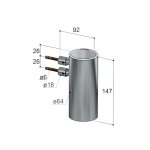 Hotbath Archie Kubek na szczoteczki z uchwytem ściennym Brushed Copper PVD ARA01.BCP