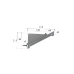 Hotbath Archie Półka narożna ścienna Brushed Copper PVD ARA21.BCP