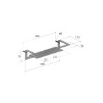 Hotbath Archie Półka ścienna 300 mm Brushed Copper PVD ARA20.BCP