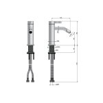 Hotbath ArchieFlag Bateria bidetowa jednouchwytowa Gun Metal PVD AF018.BGP
