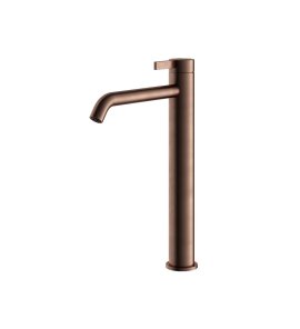 Hotbath ArchieFlag Bateria umywalkowa jednouchwytowa Wysoka Brushed Copper PVD AF003H.BCP