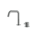 Hotbath ArchieFlag Bateria umywalkowa nablatowa Steel Brushed AF023.IX
