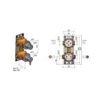 Hotbath ArchieFlag Element podtynkowy zaworu natryskowego HBAF009
