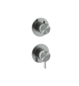 Hotbath ArchieFlag Zawór natryskowy 2-drożny - element zewnętrzny Steel Brushed AF029.IX