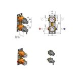 Hotbath ArchieFlag Zawór natryskowy 2-drożny - element zewnętrzny Brushed Copper PVD AF029.BCP