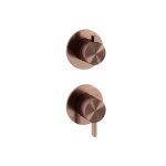 Hotbath ArchieFlag Zawór natryskowy 2-drożny - element zewnętrzny Brushed Copper PVD AF029.BCP