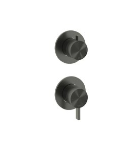 Hotbath ArchieFlag Zawór natryskowy 2-drożny - element zewnętrzny Gun Metal PVD AF029.BGP