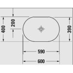 Duravit Luv Umywalka stawiana 60x40 biały połysk 0379600000 W MAGAZYNIE 