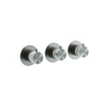 Hotbath ArchieFlag Bateria natryskowa termostatyczna z dwoma zaworami odcinającymi - element zewnętrzny Steel Brushed AF7067.IX