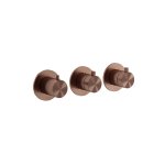 Hotbath ArchieFlag Bateria natryskowa termostatyczna z dwoma zaworami odcinającymi - element zewnętrzny Brushed Copper PVD AF7067.BCP
