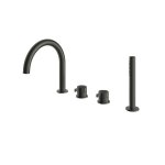 Hotbath ArchieFlag Bateria wannowa z wylewką i słuchawką prysznicową Gun Metal PVD AF083.BGP