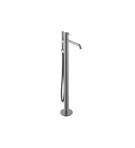Hotbath ArchieFlag Bateria wannowa wolonostojąca ze słuchawką prysznicową i wężem prysznicowym Steel Brushed AF087.IX