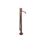 Hotbath ArchieFlag Bateria wannowa wolonostojąca ze słuchawką prysznicową i wężem prysznicowym Brushed Copper PVD AF087.BCP