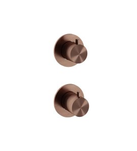 Hotbath ArchieFlag Zawór natryskowy termostatyczny 2-drożny - element zewnętrzny Brushed Copper PVD AF009.BCP