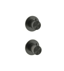 Hotbath ArchieFlag Zawór natryskowy termostatyczny 2-drożny - element zewnętrzny Gun Metal PVD AF009.BGP