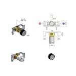 Hotbath Guy Row Bateria natryskowa podtynkowa - element zewnętrzny Brushed Nickel GY031R.GN