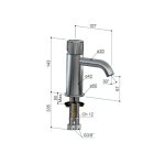Hotbath Guy Row Bateria umywalkowa jednouchwytowa Brushed Nickel AF003R.GN