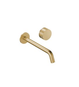 Hotbath Guy Row Bateria umywalkowa podtynkowa 250 mm - element zewnętrzny Brushed Brass PVD GY005R-25.BBP