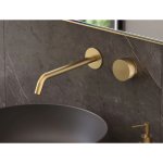 Hotbath Guy Row Bateria umywalkowa podtynkowa 250 mm - element zewnętrzny Brushed Brass PVD GY005R-25.BBP