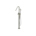 Hotbath Guy Row Bateria wannowa wolonostojąca ze słuchawką prysznicową i wężem prysznicowym Brushed Nickel GY177R.GN
