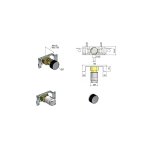 Hotbath Guy Row Bateria natryskowa podtynkowa 2-drożna - element zewnętrzny Brushed Brass PVD GY011R.BBP