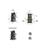 Hotbath Guy Row Bateria natryskowa termostatyczna podtynkowa 2-drożna - element zewnętrzny Brushed Brass PVD GY7009R.BBP