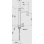 Duravit Balcoon Bateria umywalkowa stal szlachetna szczotkowana BA1043002070