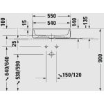   Duravit Zencha Umywalka stawiana 55x39 biały połysk 2374550071 