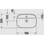   Duravit Zencha Umywalka stawiana 55x39 biały połysk 2374550071 