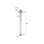 Hotbath Guy Ramię sufitowe do deszczownicy 300 mm Brushed Nickel CB453.GN